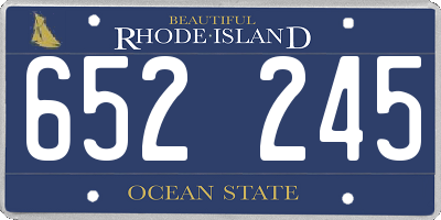 RI license plate 652245