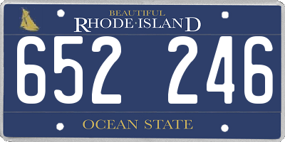 RI license plate 652246