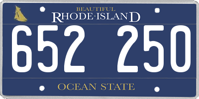 RI license plate 652250