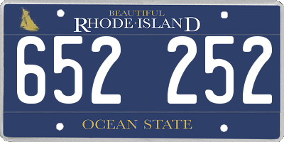RI license plate 652252