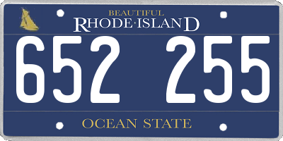 RI license plate 652255