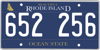 RI license plate 652256