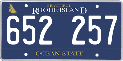 RI license plate 652257