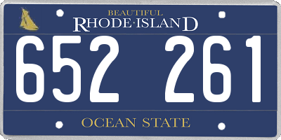 RI license plate 652261