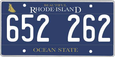 RI license plate 652262