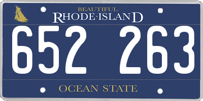 RI license plate 652263