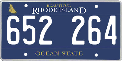 RI license plate 652264