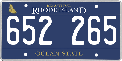 RI license plate 652265