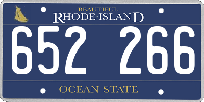 RI license plate 652266
