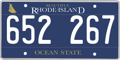RI license plate 652267