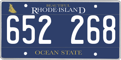 RI license plate 652268