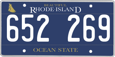RI license plate 652269
