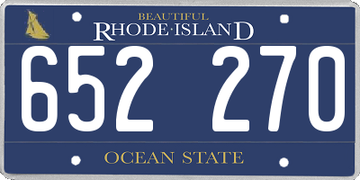 RI license plate 652270