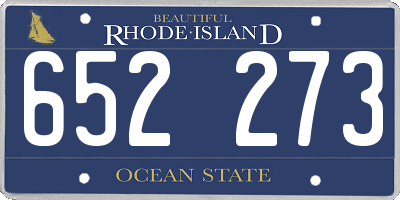 RI license plate 652273