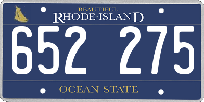 RI license plate 652275