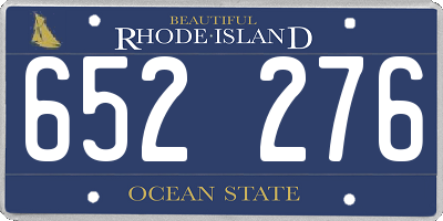 RI license plate 652276