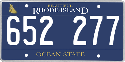 RI license plate 652277