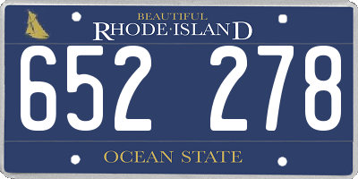 RI license plate 652278