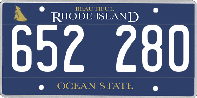 RI license plate 652280