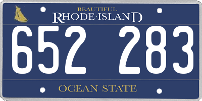 RI license plate 652283