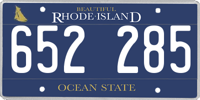 RI license plate 652285