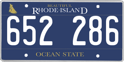 RI license plate 652286
