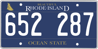 RI license plate 652287