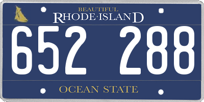 RI license plate 652288