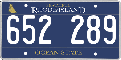 RI license plate 652289