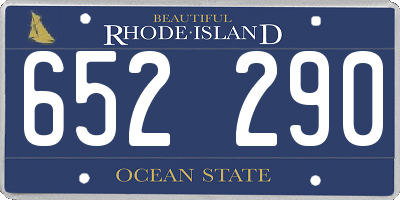 RI license plate 652290
