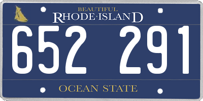 RI license plate 652291