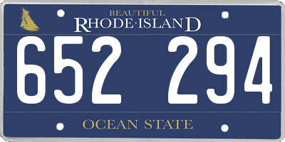 RI license plate 652294