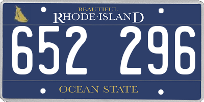RI license plate 652296
