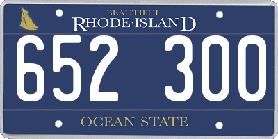 RI license plate 652300