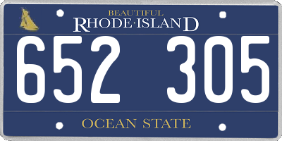 RI license plate 652305