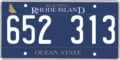 RI license plate 652313