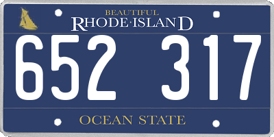 RI license plate 652317