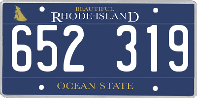 RI license plate 652319
