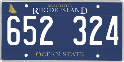 RI license plate 652324
