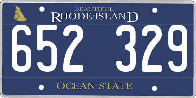 RI license plate 652329