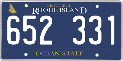 RI license plate 652331