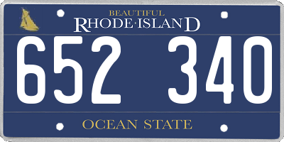RI license plate 652340