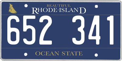 RI license plate 652341