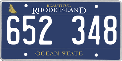 RI license plate 652348