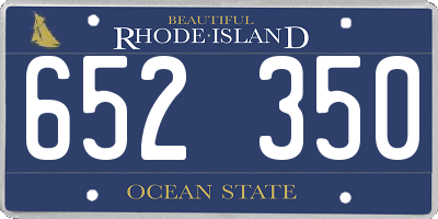 RI license plate 652350