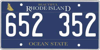 RI license plate 652352