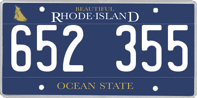 RI license plate 652355
