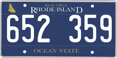 RI license plate 652359