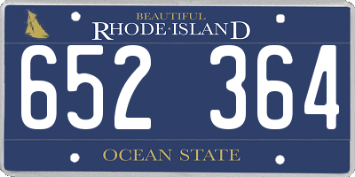 RI license plate 652364
