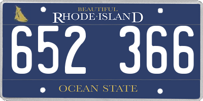 RI license plate 652366